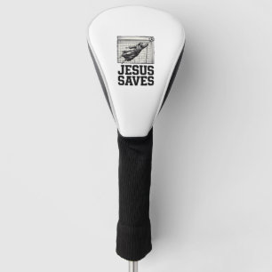 Jesus Saves Soccer Goalie Vintage Engraving Shirt_ Golf Head Cover