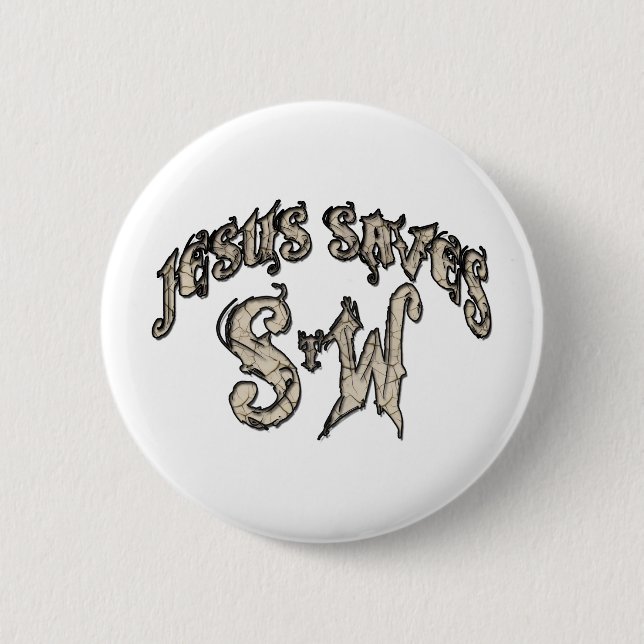 Jesus Saves Spread the Word 6 Cm Round Badge (Front)