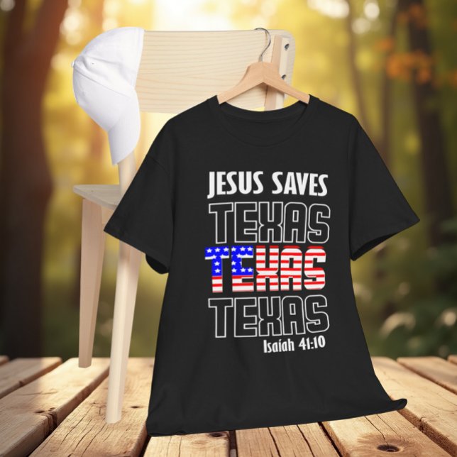  JESUS SAVES TEXAS USA BIBLE VERSE T-Shirt (Creator Uploaded)