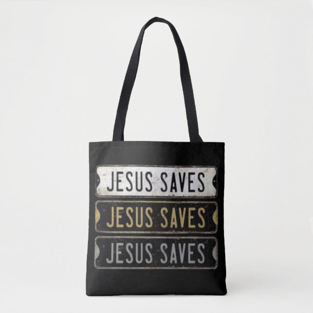 Jesus Saves Tote Bag (Front)