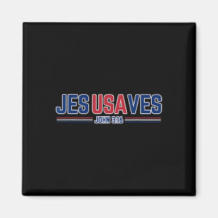 Jesus Saves Usa - Christian Patriotic Jesusaves Magnet