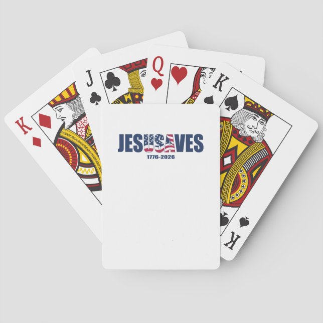 Jesus Saves USA Playing Cards (Back)