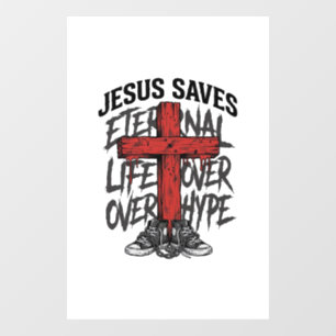 Jesus Saves Vintage Cross Christian Streetwear Shi