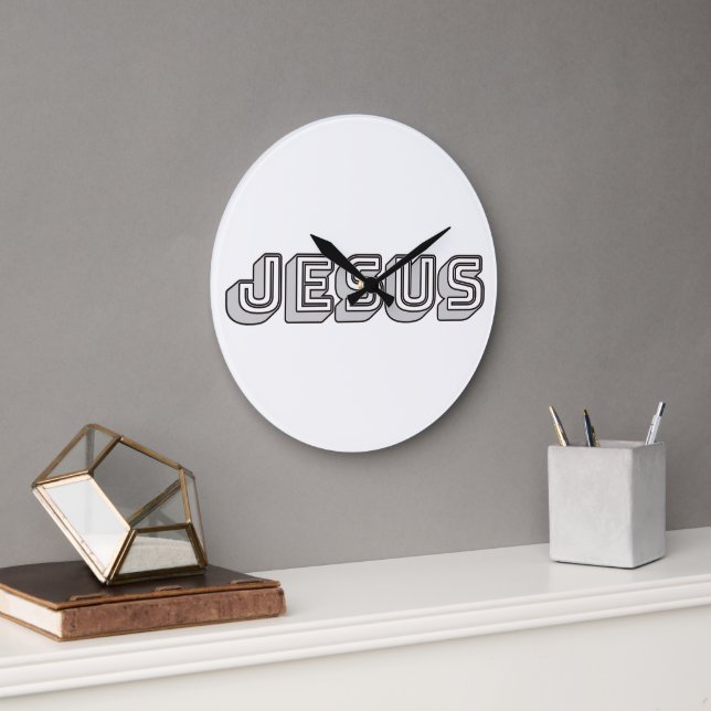 JESUS Saviour and Redeemer Large Clock (Office)