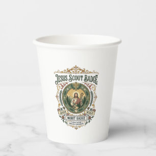 Jesus Scout Badge Merit Badge Jesus Scout Badge Me Paper Cups