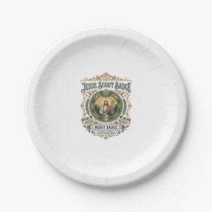 Jesus Scout Badge Merit Badge Jesus Scout Badge Me Paper Plate
