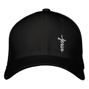 Jesus Script Cross Christian  Embroidered Hat