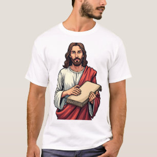 Jesus Scroll Scripture Vintage Engraving Tee 2
