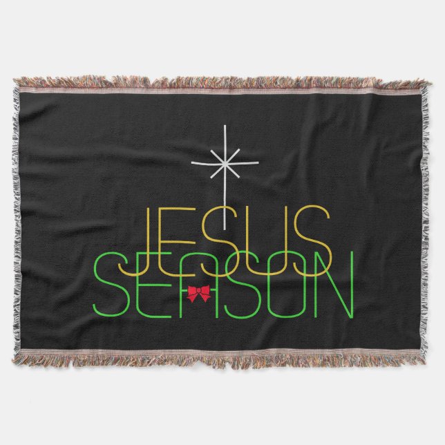 Jesus Season Throw Blanket (Front)