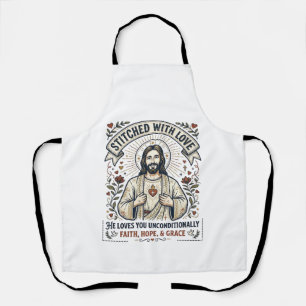 Jesus Sewing Quilting Shirt Christian Graphic_1 Apron