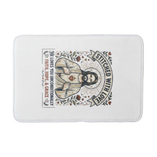 Jesus Sewing Quilting Shirt Christian Graphic_1 Bath Mat