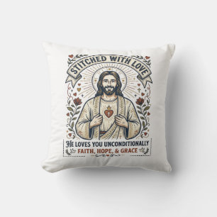 Jesus Sewing Quilting Shirt Christian Graphic_1 Cushion