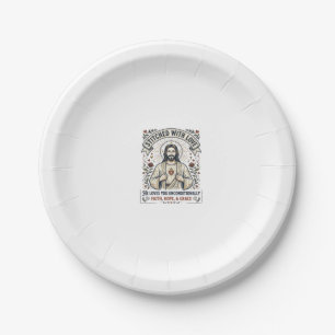 Jesus Sewing Quilting Shirt Christian Graphic_1 Paper Plate