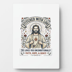 Jesus Sewing Quilting Shirt Christian Graphic_1 Plaque