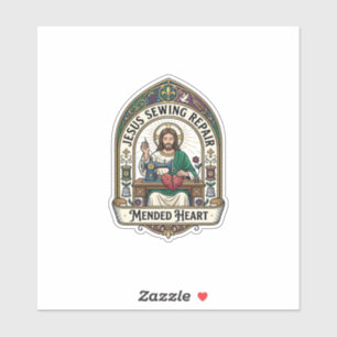 Jesus Sewing Repair Mended Heart Jesus Sewing Repa