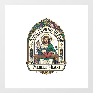 Jesus Sewing Repair Mended Heart Jesus Sewing Repa
