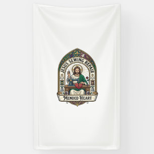 Jesus Sewing Repair Mended Heart Jesus Sewing Repa Banner