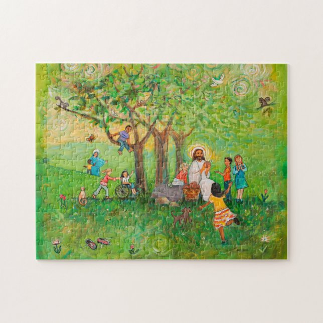Jesus Shares Communion with Children Puzzle (Horizontal)