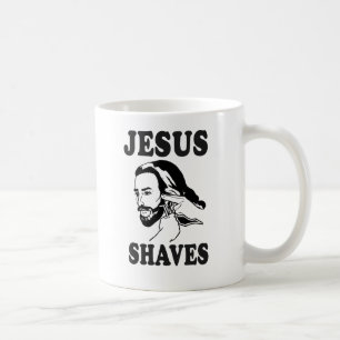 JESUS SHAVES COFFEE MUG