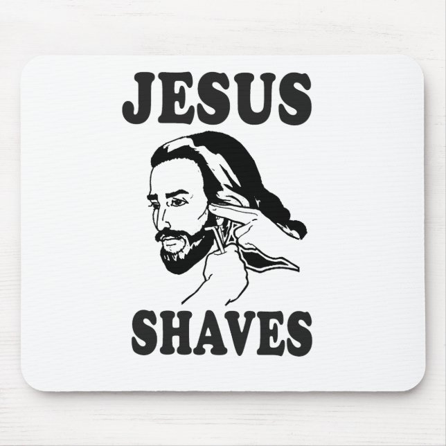 JESUS SHAVES MOUSE PAD (Front)