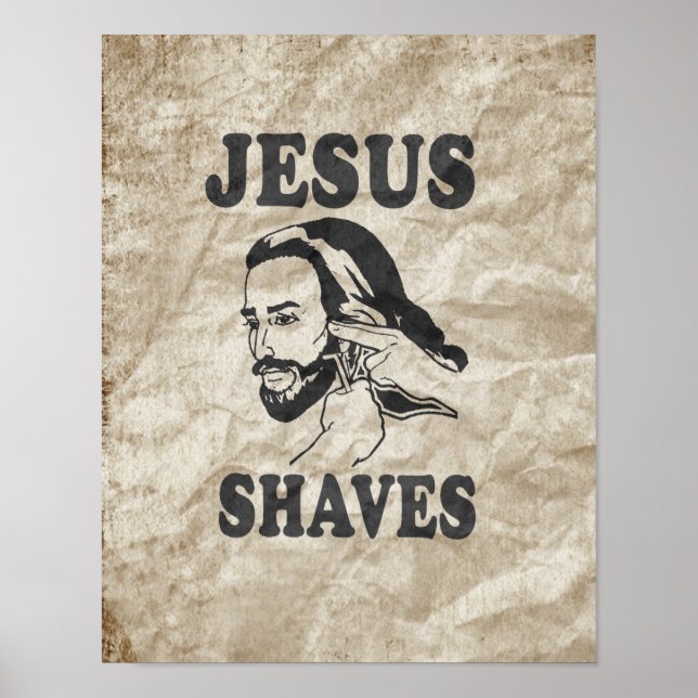 JESUS SHAVES POSTER (Front)