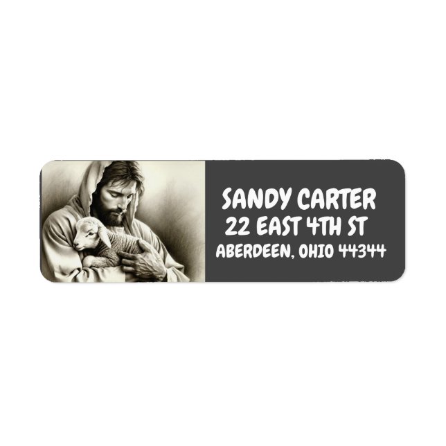 JESUS SHEPHARD CHRISTIAN RETURN ADDRESS LABELS (Front)
