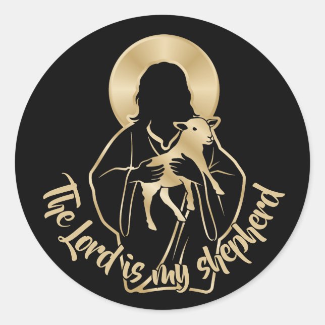 Jesus Shepherd Classic Round Sticker (Front)