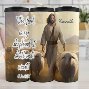 Jesus: Shepherd, Peace, Unfailing Love Thermal Tumbler