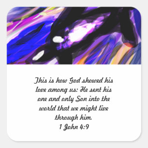 Jesus show square sticker