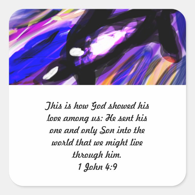 Jesus show square sticker (Front)