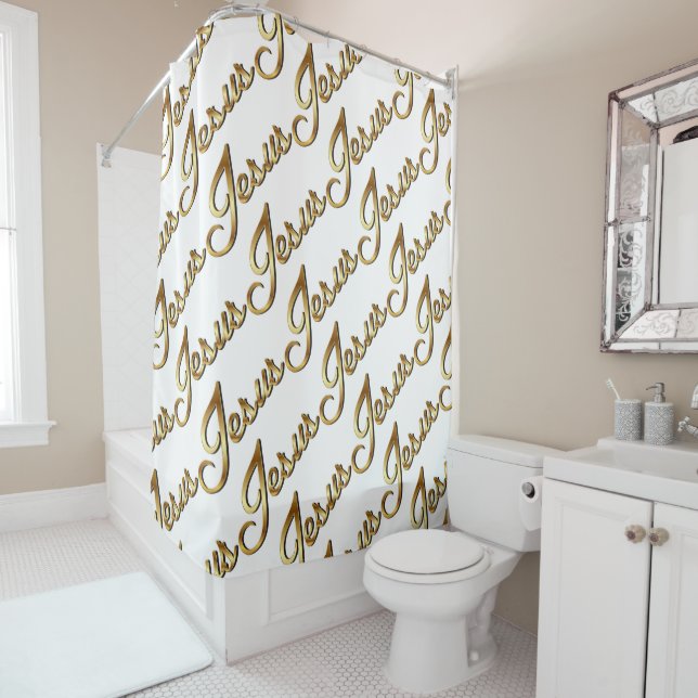 JESUS SHOWER CURTAIN (In Situ)