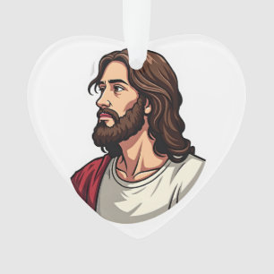 Jesus Side Profile Vintage Engraving Tee 2 Ornament
