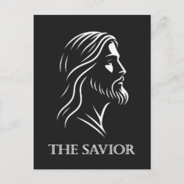 Jesus silhouette the Saviour Postcard (Front)