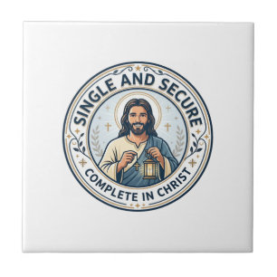 Jesus Singleness Waiting Season Shirt Faith Based Ceramic Tile