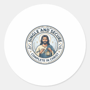 Jesus Singleness Waiting Season Shirt Faith Based  Classic Round Sticker