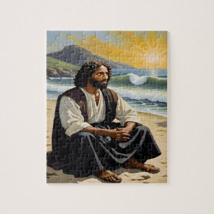 Jesus Sitting By The Sea Puzzle