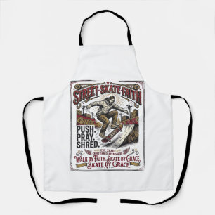 Jesus Skate Longboard Shirt Christian Apron