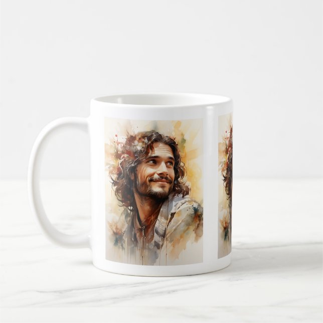 Jesus Smiling Mug (Left)