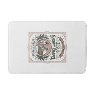 Jesus Snowy Chapel Jesus Snowy Chapel Christian Fa Bath Mat