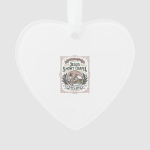 Jesus Snowy Chapel Jesus Snowy Chapel Christian Fa Ornament