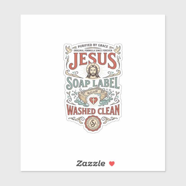 Jesus Soap Label Washed Clean Jesus Soap Washed Cl (Sheet)