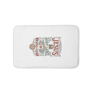 Jesus Soap Label Washed Clean Jesus Soap Washed Cl Bath Mat