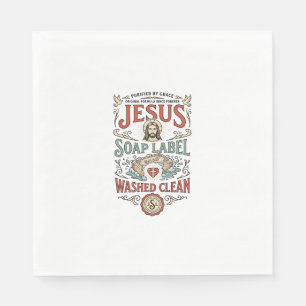 Jesus Soap Label Washed Clean Jesus Soap Washed Cl Napkin
