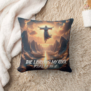 Jesus Soaring THE LORD IS MY ROCK Cushion