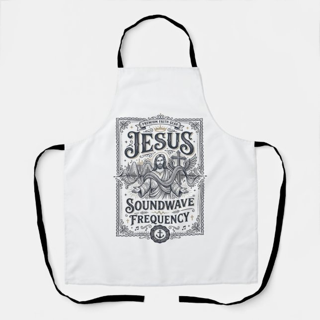 Jesus Soundwave Frequency Jesus Soundwave Frequenc Apron (Front)
