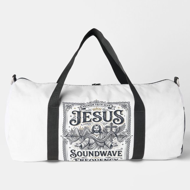 Jesus Soundwave Frequency Jesus Soundwave Frequenc Duffle Bag (Front)