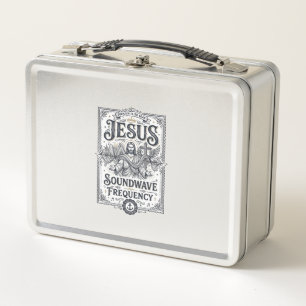 Jesus Soundwave Frequency Jesus Soundwave Frequenc Metal Lunch Box
