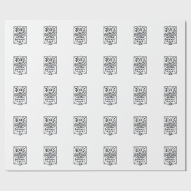 Jesus Soundwave Frequency Jesus Soundwave Frequenc Wrapping Paper (Flat)