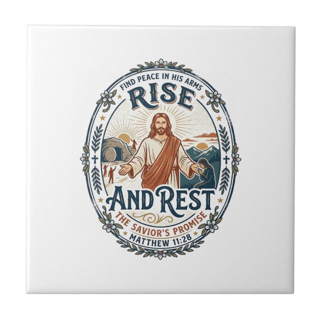 Jesus Sourdough Bread Community Shirt Faith Based  Ceramic Tile (Front)