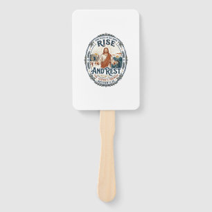 Jesus Sourdough Bread Community Shirt Faith Based Hand Fan